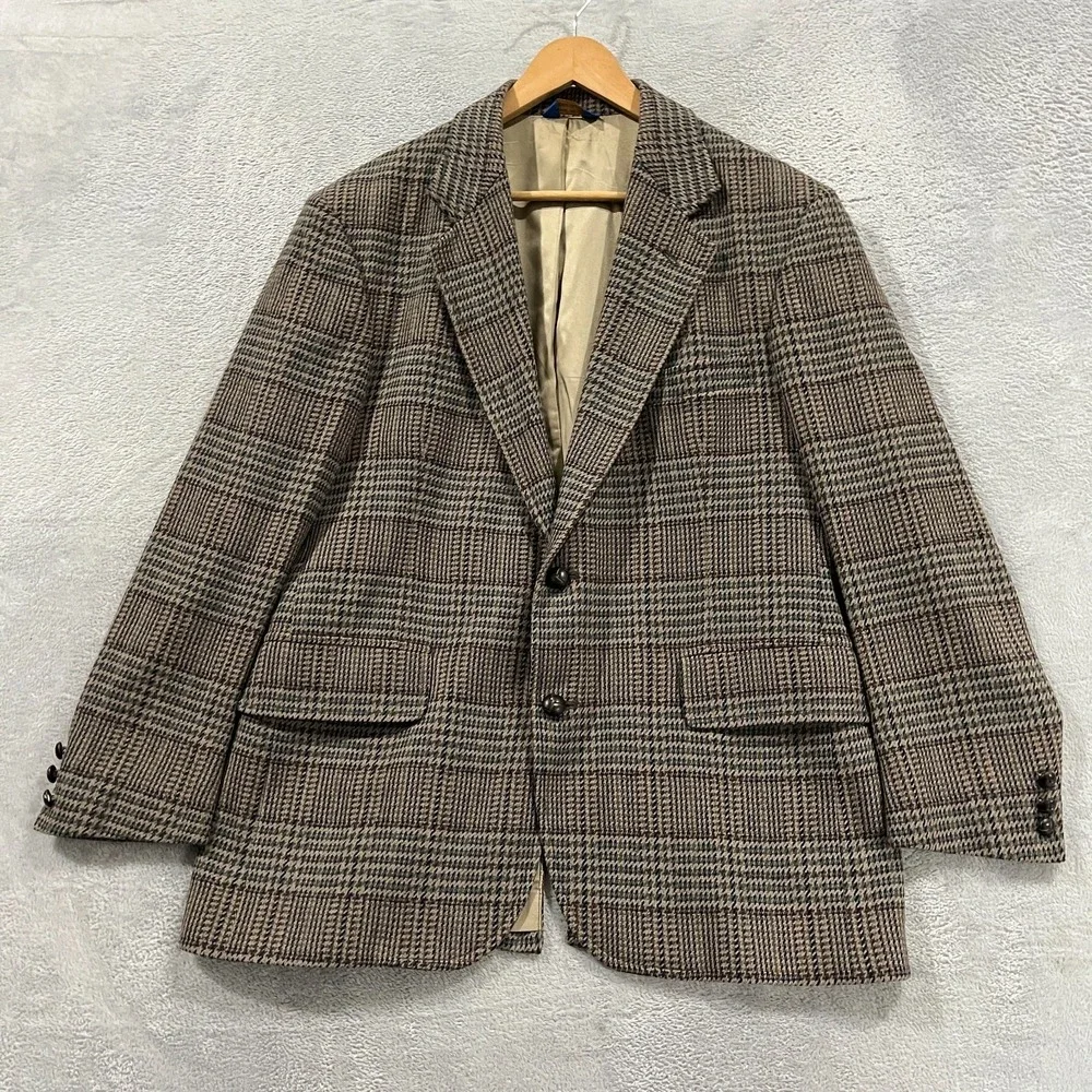 Vintage Pendleton Blazer Mens 40 Plaid Wool USA Made Coat Old Money Academia 90s